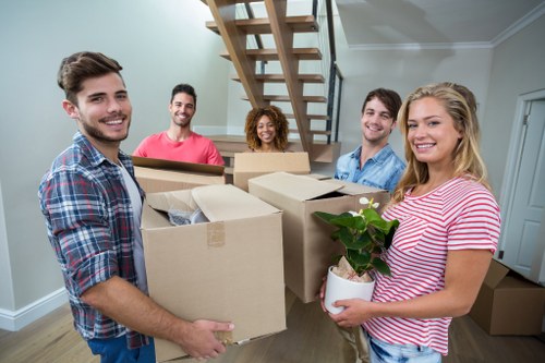 Commercial moving support for a local business relocation in Rush Green