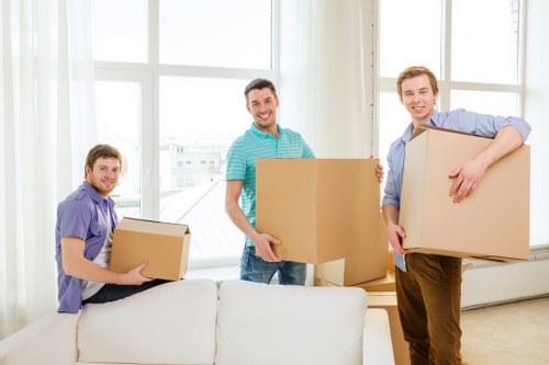 Moving boxes and furniture with a local van service
