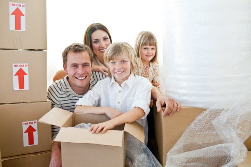 Moving team managing access at a Rush Green home